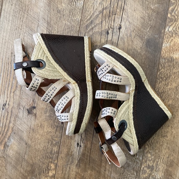 Lucky Brand Wedge Sandal Dark Brown Women’s Size 6 - Picture 4 of 4